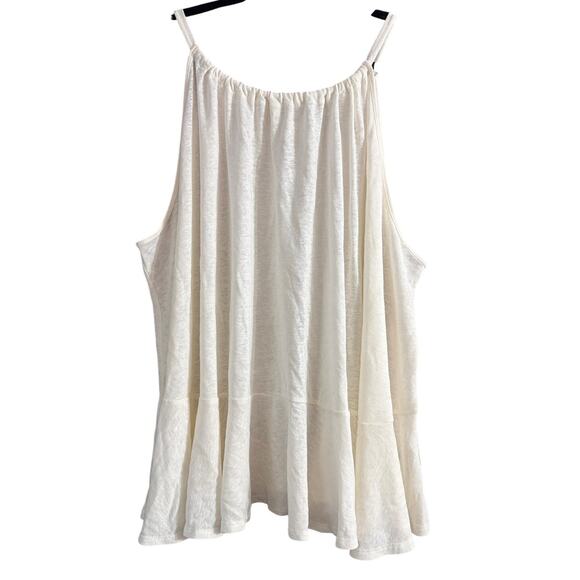 Old Navy Women's Plus Size Linen Blend Peplum Halter Swing Top Size 4X - Picture 1 of 5